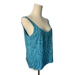 Y2K 90s SILK Beaded Slip Tank MEDIUM